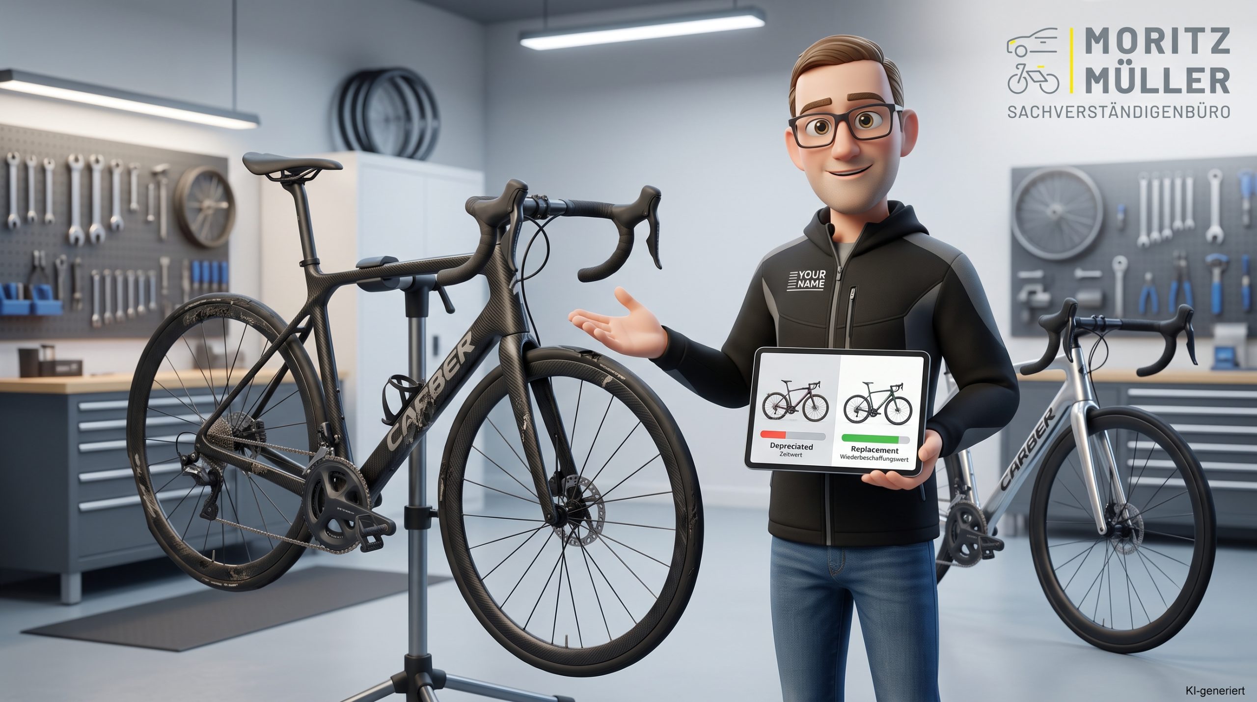 Symbolbild zu Zeitwert und Wiederbeschaffungswert beim Fahrrad (KI-generiertes Symbolbild)
